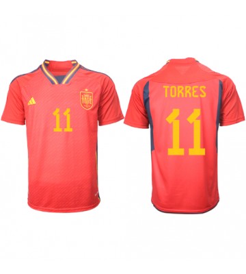 Spania Ferran Torres #11 Hjemmedrakt VM 2022 Kortermet